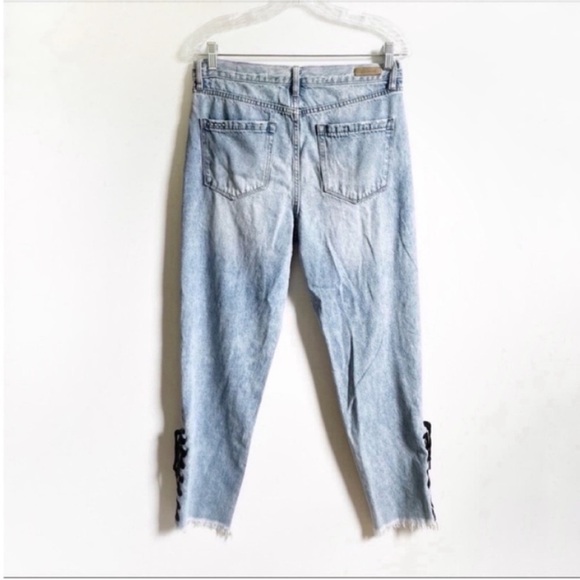 Blank NYC High Rise Top Knot jeans blue denim tapered boyfriend - Picture 9 of 9